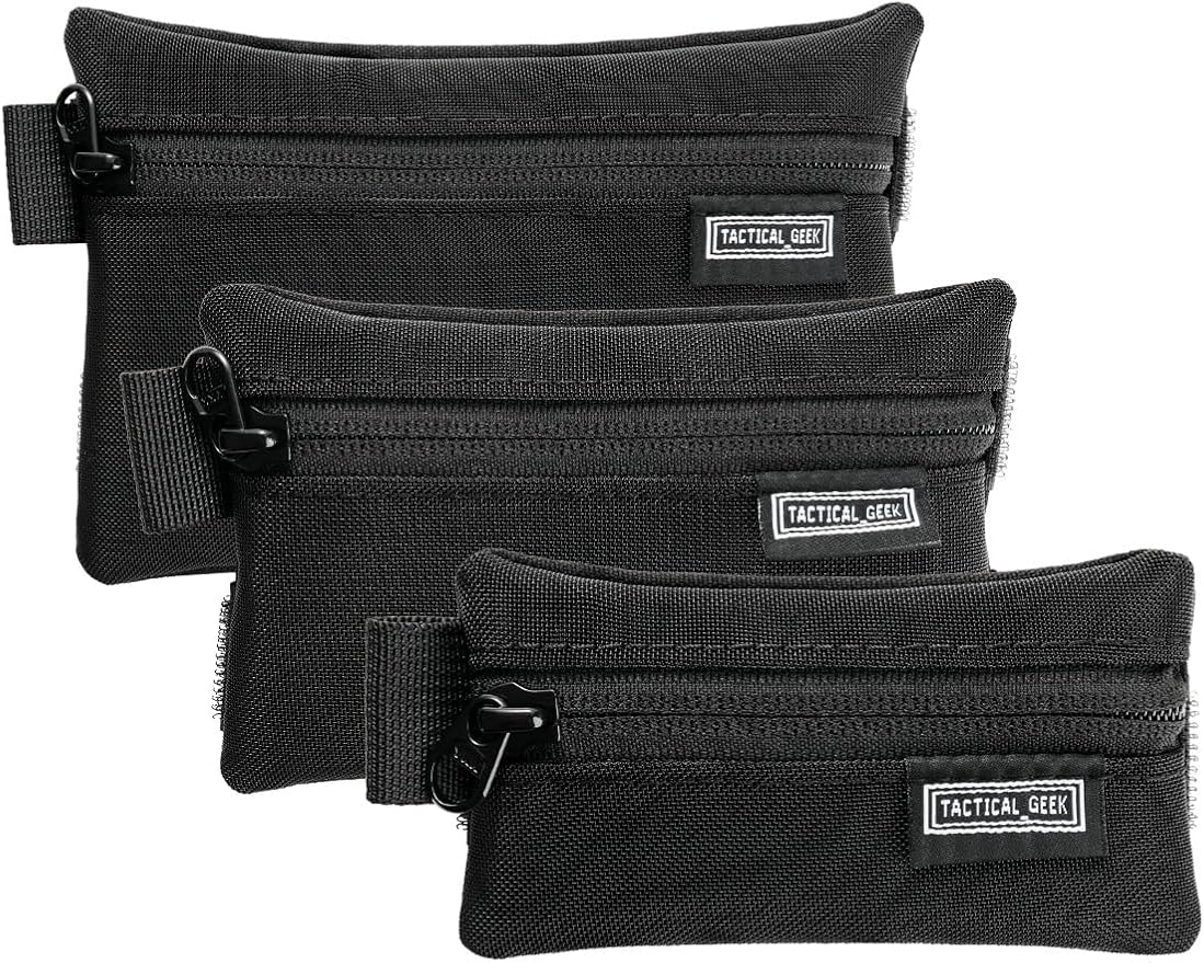 TACTICAL_GEEK Storage A5 EDC Storage Pouch Set, Molle EDC Gadget Pouch, Multi-Functional Utility Small Tool Pocket, Small Organizer for Daily Carry (Transparent Black)