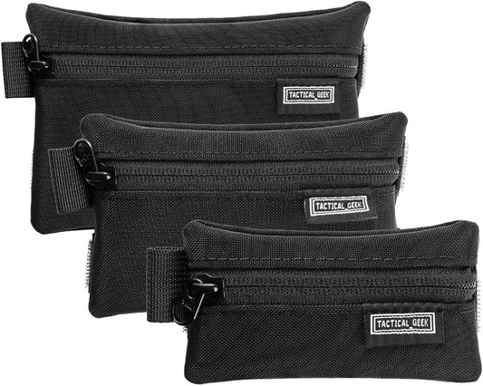 TACTICAL_GEEK Storage A5 EDC Storage Pouch Set, Molle EDC Gadget Pouch, Multi-Functional Utility Small Tool Pocket, Small Organizer for Daily Carry (Transparent Black)