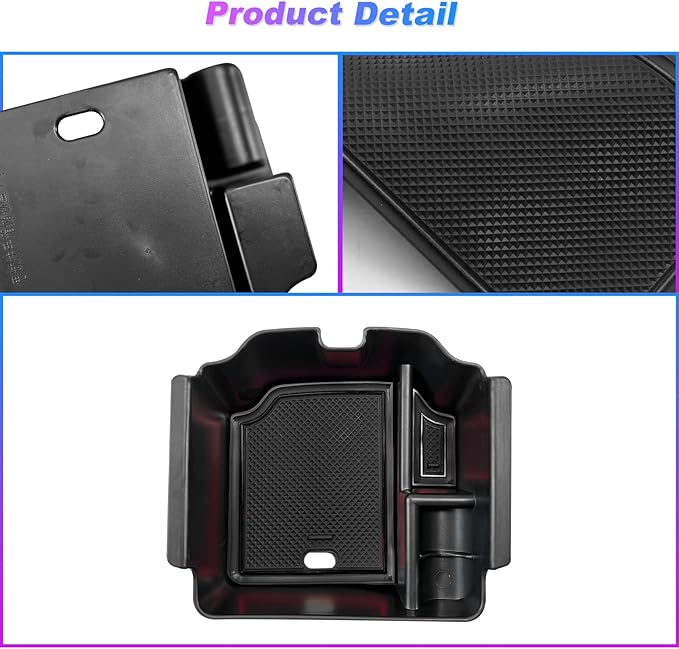 SXCY 2023-2025 2026 Acura Integra 2022-2025 2026 Civic Si Center Console Organizer Tray for Civic 11th Gen 2023-2026 Civic Si Hatchback Manual Armrest Console Organizer Civic Si Storage (black)