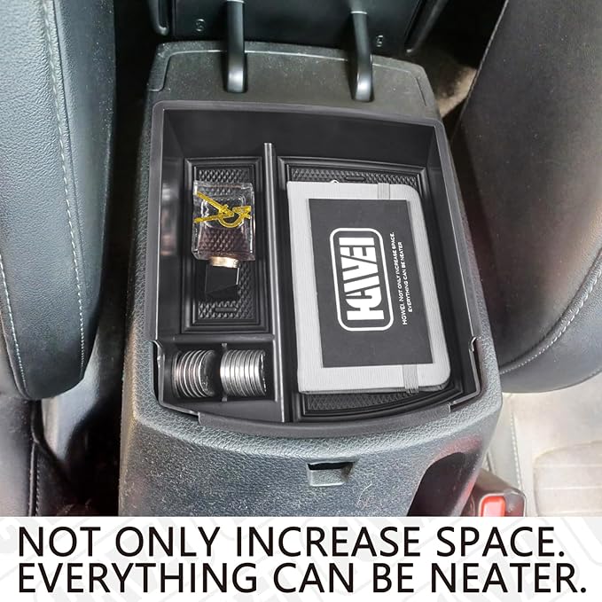 HGWEI Center Console Organizer Compatible with Hyundai Kona 2018 2019 2020 2021 2022 2023 Interior Accessories, ABS Armrest Storage Box Glove Container Insert Tray (Not for Kona EV)