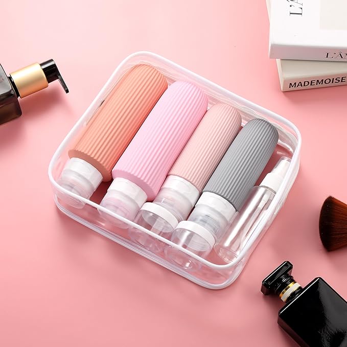 Mrsdry 16 Pack Travel Bottles for Toiletries, Oversize Silicone Travel Containers jar for Toiletries, Leak Proof Refillable Liquid Shampoo And Conditioner Travel Essentials toiletry Bottles