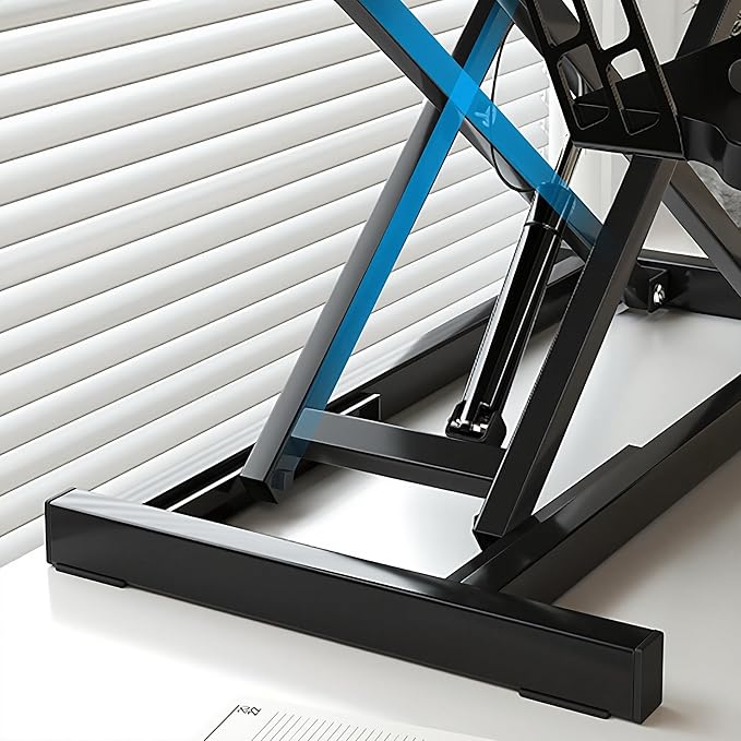 Standing Desk Converter 32" - Sit to Stand Desk Converter for Dual Monitors - Height Adjustable Desk Riser for Standing - Home Office & Corporate Use - Relieve Back Pain (Natural)