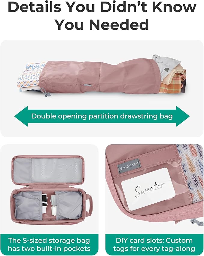 BAGSMART 6 Set /4 Set/2 Set Compression Packing Cubes for Travel, Lightweight Luggage Organizer Bags, Durable Space Saver Bags Travel Essentials