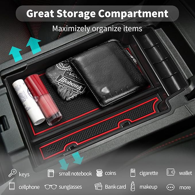 CDEFG Center Console Accessory Organizer for 2019 2020 2021 2022 2023 2024 2025 2026 Chevy Blazer Armrest Storage Box 2019-2026 Chevy Blazer Accessories (NOT for Blazer EV)
