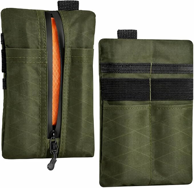 EDC Zip Pouch, RFID Blocking Small Gear Holder for Flashlight, Multitool, Pens, Cables & Everyday Carry Essentials