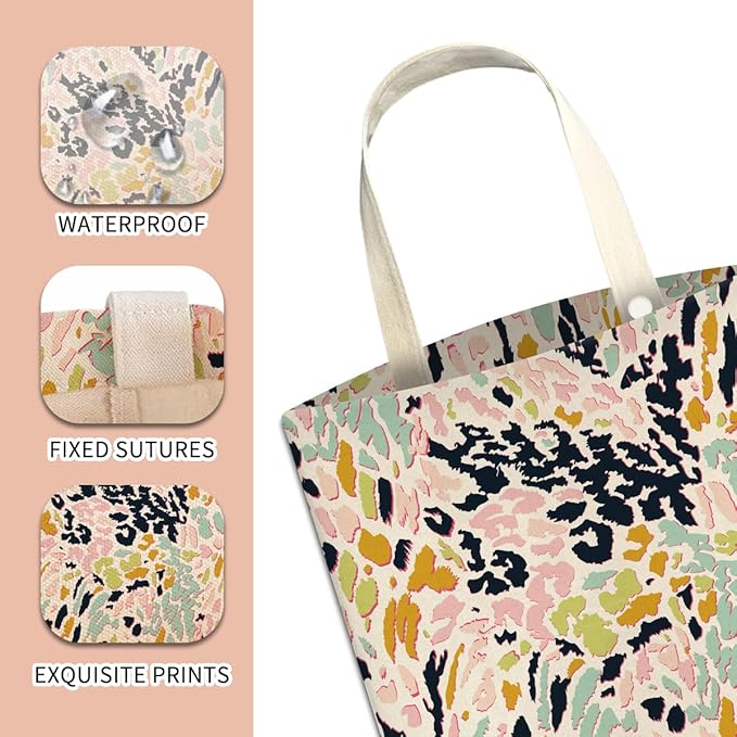 Car Trash Can, Cute Car Trash Bag, Hanging Car Organizer and Storage Bag, Trash Bin for Car Accessories, Vehicle, Travelling, Camping Colorful Leopard