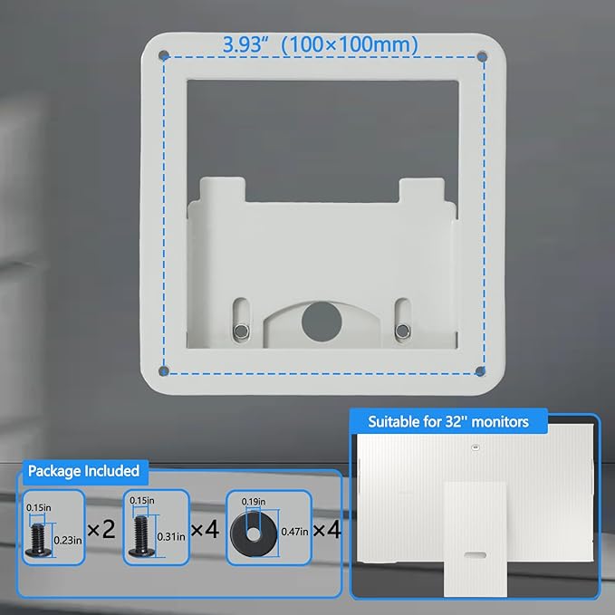 M80B VESA Adapter Compatible with Samsung M8 Series 32in 4K Monitor for 32M80B, 32BM80, LS32BM801，LS32BM80B，LS32BM80G，2022 Model（Not Compatible with 2023 M80C and M80D）