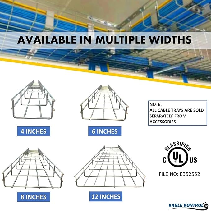 Kable Kontrol Spider Bracket – Wall Support Brackets - Wire Mesh Tray Cable Management Rack Cable Basket, Zinc Plated Steel NEC Approved for Network, Fiber Optic, Cabling Accessory