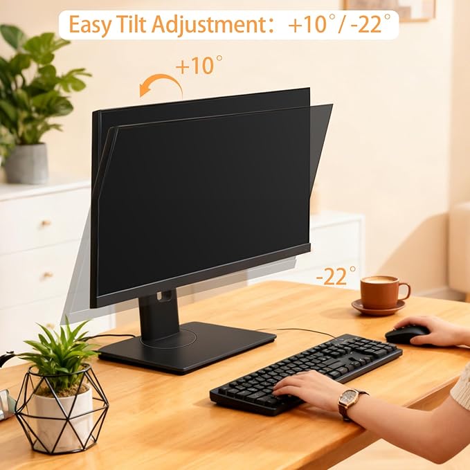 2026 Version Ergonomic VESA Monitor Stand, 150mm Spring Height adjustment, Tool-Free Base, Swivel, Tilt & Rotation, for 15??2" Monitors, 5.07??.95 lb, 100x100mm Vesa Mount (5.07~5.95LB)