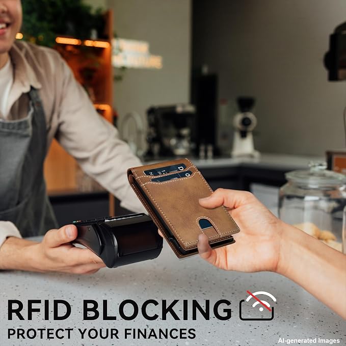 furid Gifts for Husband Him Valentines: Smart Wallet Rfid Blocking - Stocking Stuffers Gift Boxed For Boyfriend Father at Birthday Valentines Day Anniversary