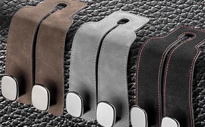 4 Pack Car Headrest Hooks for 2014-2022 Land Rover Range Rover Sport， Back Seat Hanger Storage Organizer Vehicle Interior Holder Heavy Duty Metal,Grey