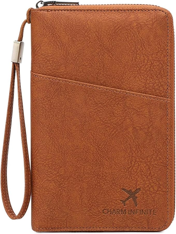 Passports Holder Travel Wallet with Rfids Blocking Document Organizers Case Holds Passports, Cards, Tickets, Cash Women Men Trav