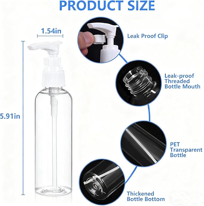 DTDNZKN 14 Pack Travel Bottles for Toiletries - TSA Approved Leak-Proof Squeezable Containers for Shampoo, Conditioner, Lotion, and Body Wash - Convenient and Practical Travel Accessories