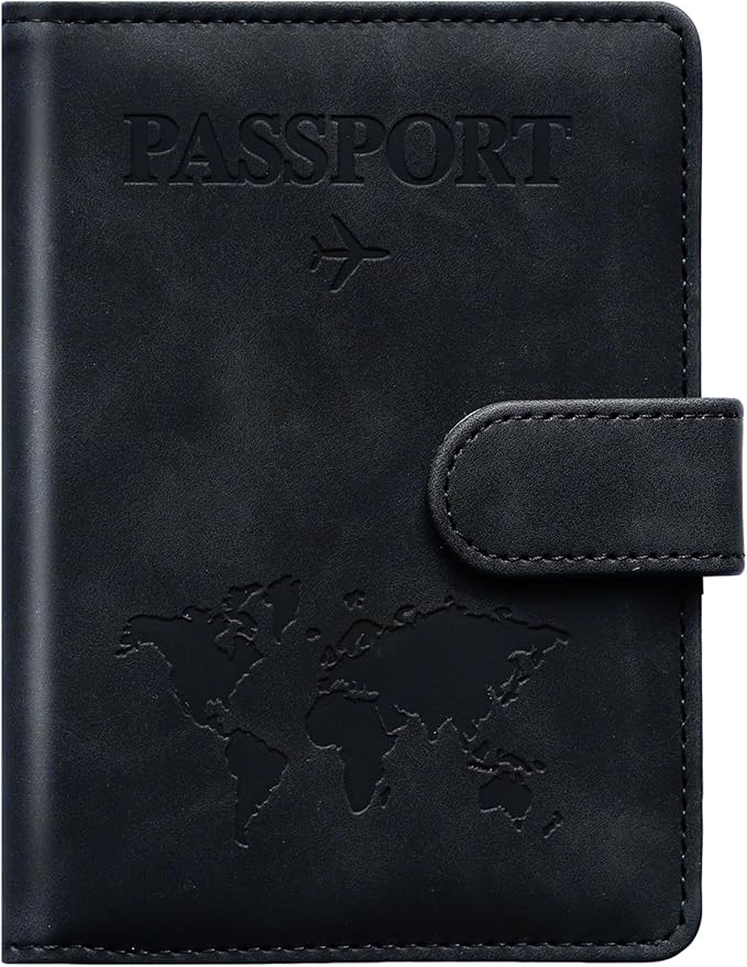 Passport Holder for Travel Women and Men RFID Passport Holder with Card Slots Holder Passport Case Passport cover Passport Wallet Travel Essentials and Accessories