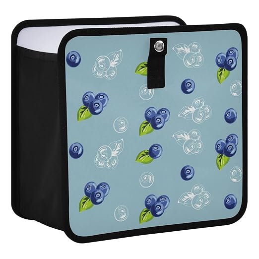 Blueberry Car Trash Can, Cute Fruit Foldable Hanging Car Trash Bag, Small Waterproof Car Accessories Garbage Bin