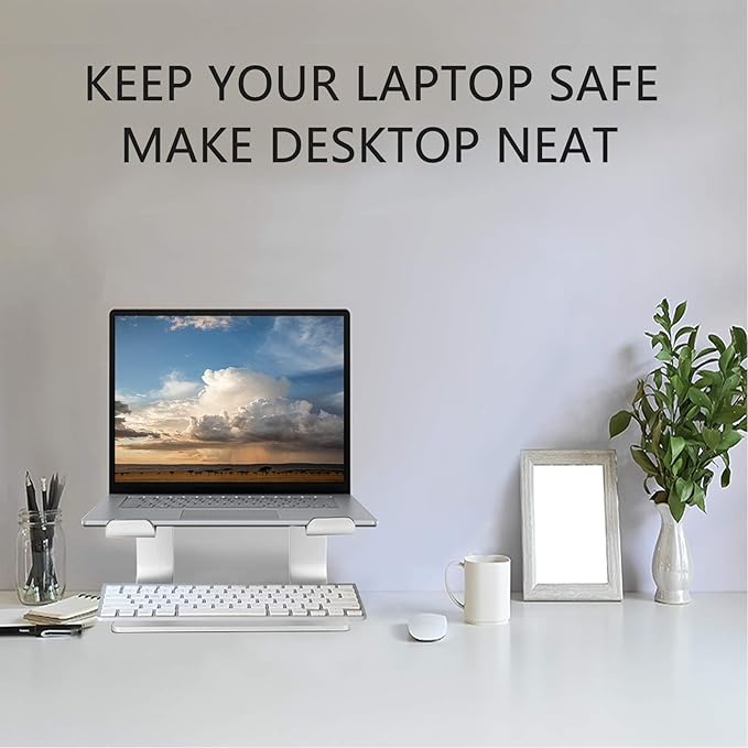 Urmust Laptop Stand for Desk - Ergonomic Computer Stand Riser Holder for MacBook Air Pro, Dell, HP, Lenovo, Samsung, Alienware Laptops 11-15.6" (Black, Up to 15.6" Laptop)