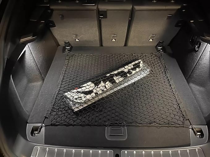 Rear Trunk Organizer Cargo Net for BMW X4 2015-2025 – Floor Style Cargo Net for SUV – Premium Mesh Elastic Car Trunk Organizer Vehicle Carrier Storage – Compatible with BMW X4
