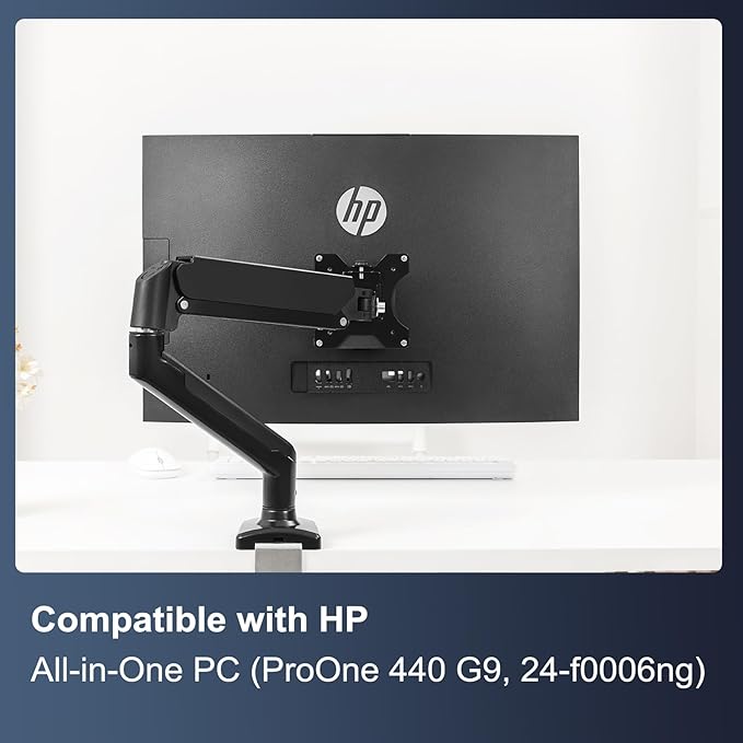 Monitor Arm/Mount VESA Bracket Adapter Compatible with HP All-in-One PC (ProOne 440 G9, 24-f0006ng) 100 * 100mm 75 * 75mm Black