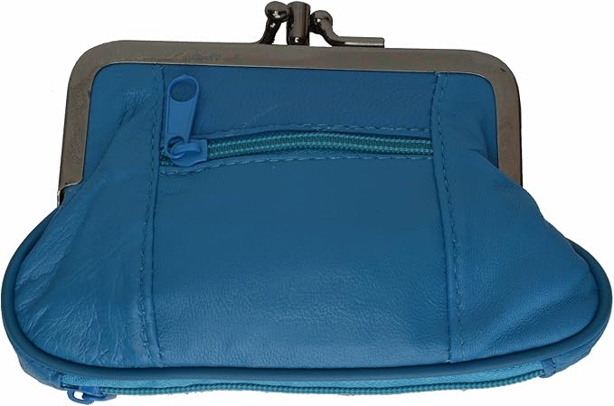 Leather Change PurseBABY BLUE
