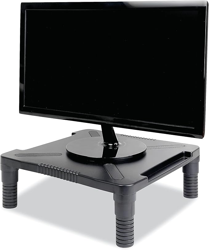 Innovera IVR55010 13.13 in. x 13.5 in. x 4 in. Single Level Monitor Riser - Black