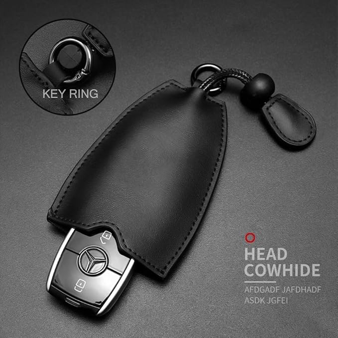 Pull Out Car Key Case, Genuine Leather Large Capacity Creative Vehicle Keychain Sleeve Bag, Protective Automotive Key Holder Hook Cover Accessories, Universal for SUV Sedan Truck