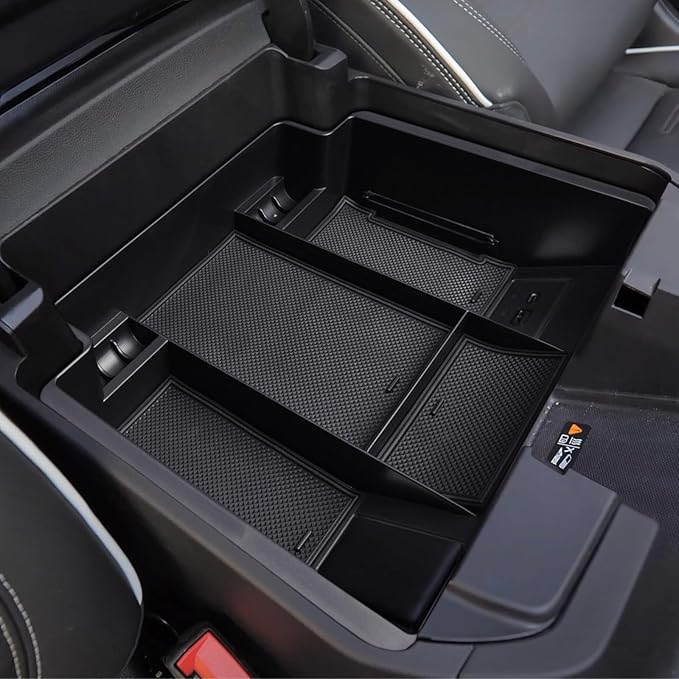 TACORBO Center Console Full Organizer Tray Compatible with Refreshed 2022-2023 2024 2025 Silverado/Sierra 1500,2024 2025 Chevy Silverado/GMC Sierra 2500HD 3500HD,Front Bucket Seats Only