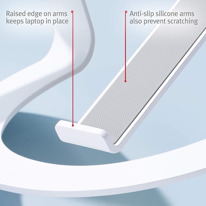 Twelve South Curve for MacBooks and Laptops | Ergonomic desktop cooling stand for home or office, white (special edition)