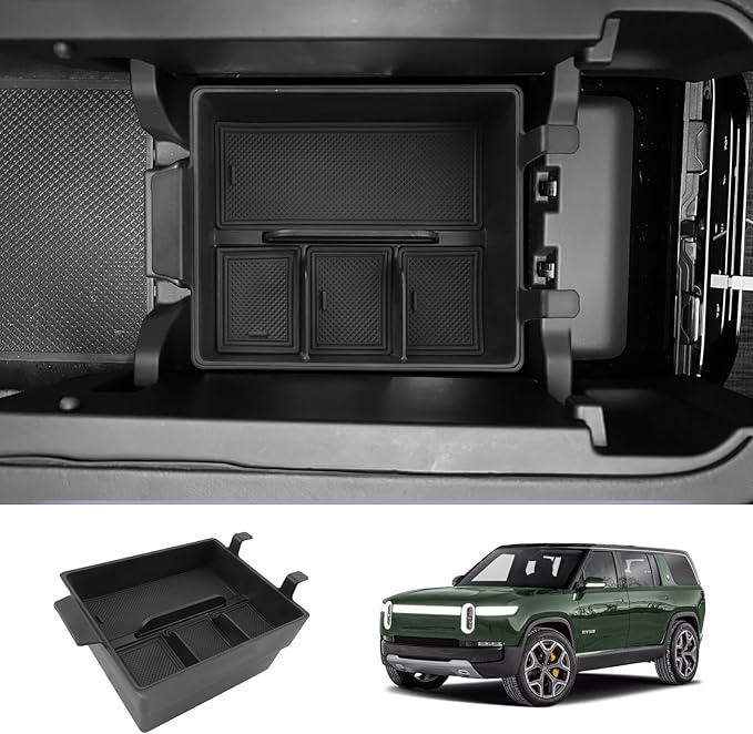 LUWU 2022-2024 R1T/R1S Center Console Organizer, 2PCS, Black
