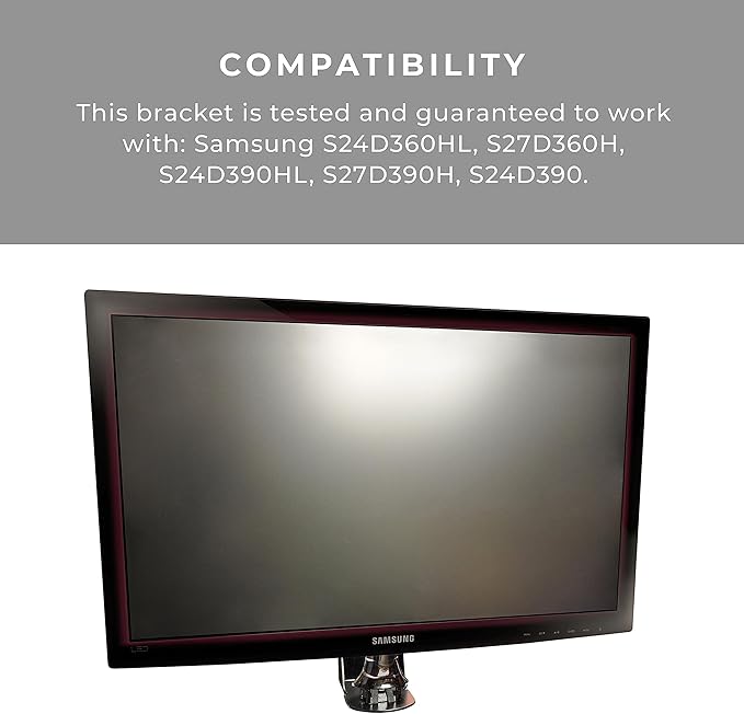 HumanCentric VESA Mount Adapter Bracket for Samsung Monitors S27D390H, S24D390HL, S27D360H, S24D360HL, S24D390