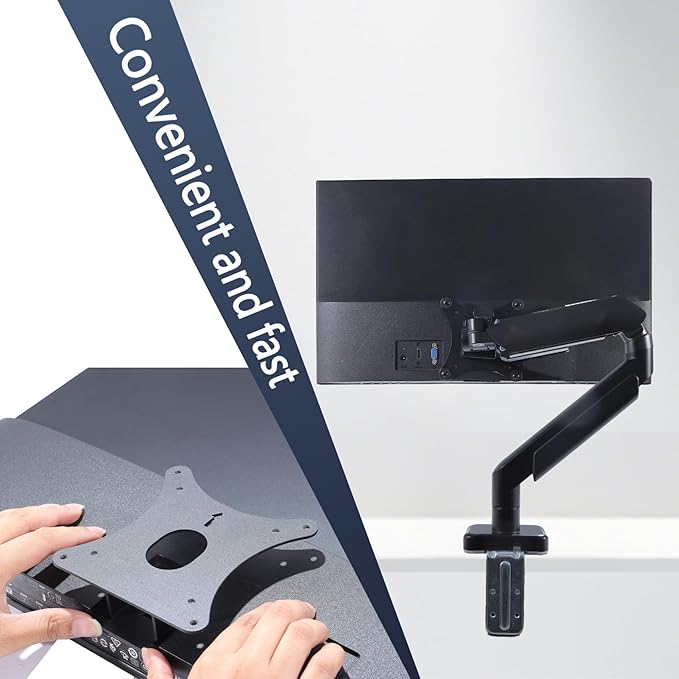27M Monitor Arm/Mount VESA Bracket Adapter Compatible with HP Pavilion 22" 24" 27" Monitor(Fits 22M, 24M,27M)- 75x75mm to 100x100mm Black Wall Mount Bracket