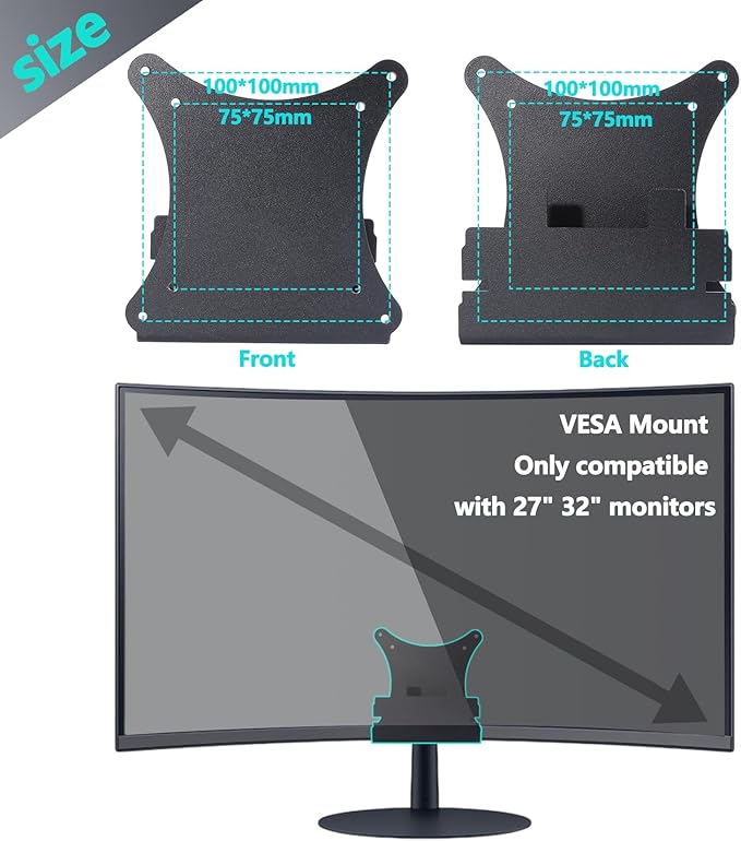 S39C Mount Adapter Compatible with Samsung S39C T55 Curved Monitor（Fits LC27T550FDNXZA, LC32T550FDNXZA, LS27C394EANXGO, LS32C394EANXGO, LS27C392EANXGO, LS32C392EANXGO Monitor）