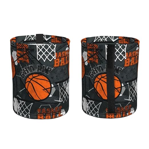 Small Car Trash Can, Cool Basketball Design Hanging Foldable Car Trash Bag, Waterproof Leakproof Garbage Bin, Car Interior Organizer Accessories