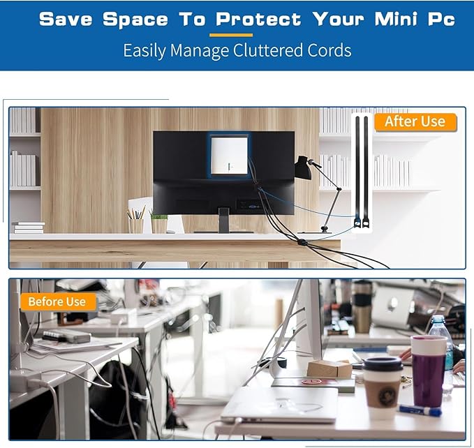 Metal Mini PC Mount Compatible with Beelink SER8, SER6, SER9, SER9 Pro, EQi12, EQR6, Beelink Mini PC Vesa Mount, Wall Mount Under Desk Mount, Only for SER8, SER6, SER9, SER9 Pro, EQi12, EQR6