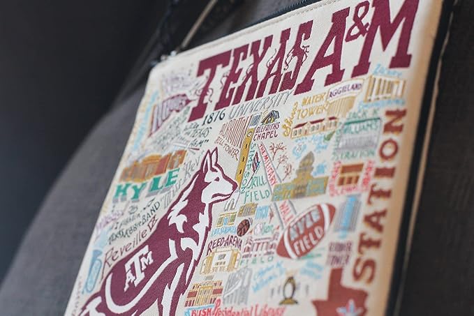 Catstudio Zipper Pouch, Texas A&M University Travel Toiletry Bag, 5 x 7, Ideal Makeup Bag, Dog Treat Pouch, or Purse to Organize Supplies for Grads & Alumni