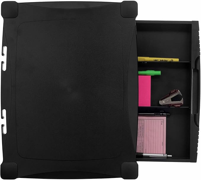 Kantek Two-Level Monitor Stand, 17" X 13.25" X 3.5" To 7", Black, Supports 50 Lbs