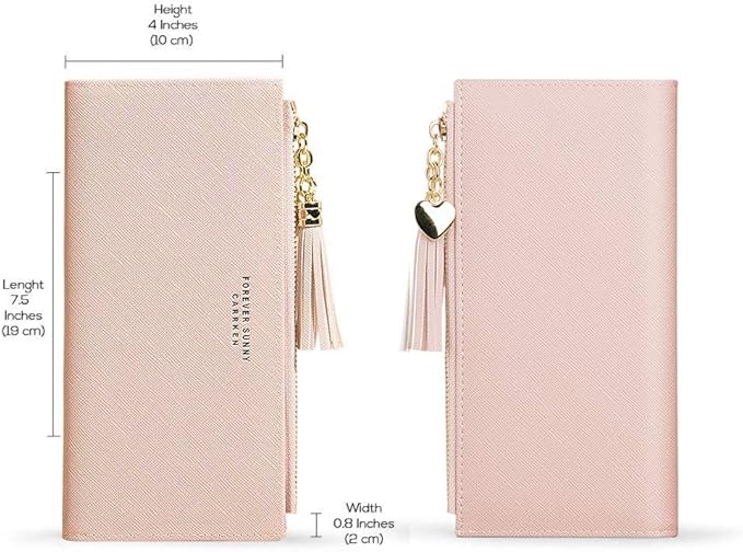 Valentoria Womens Wallet Cute Elegant Long Slim Card Holder Case Minimalist Coin Purse Thin Tassels Zip Clutch Wallets for Girls Ladies | Cute, Elegant, Long, Slim, Case, Minimalist