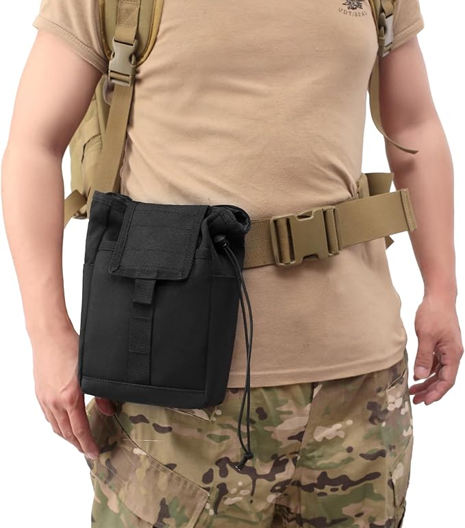 TRIWONDER Tactical Cigarette Pouch Molle Small Military Bag Battery Cigarette Case EDC Utility Card Holder Lighter Slot Mini Cigar Waist Pack