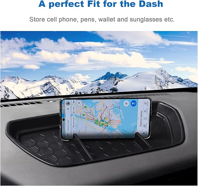 CDEFG for 2022-2024 Frontier Pickup Truck Center Console Dash Organizer 2023 2024 Nisan Frontier Truck Dashboard Table Tray Storage Box Dash Phone Holder 2024 Frontier Truck Accessories