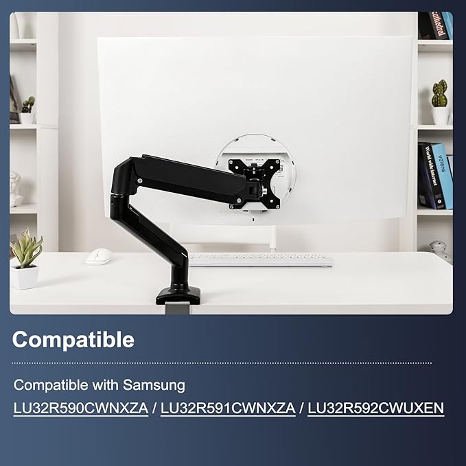 VESA Mount Adapte Compatible with Samsung Curved Monitors U32R590, U32R590C, U32R592, and U32R591 VESA Adapter Bracket for VESA Stand, Arm or Desk Mount with 75x75, 100x100 mm