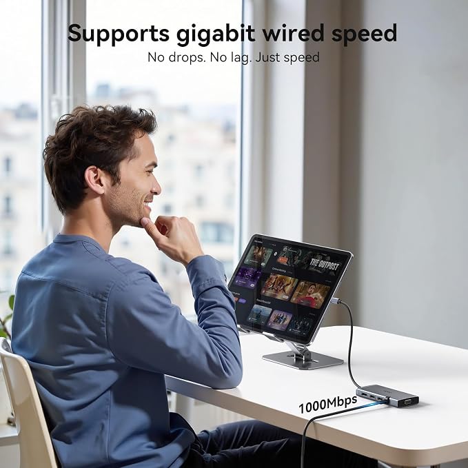 Laptop Docking Station 4 Monitors, 9 in 1 Docking Station Dual Monitor for Dell HP, USB C Docking Station 3 Monitor to 2 HDMI,DP,VGA,3 USB,PD,100W PD,Ethernet, USB C Hub Dock Adapter for Surface