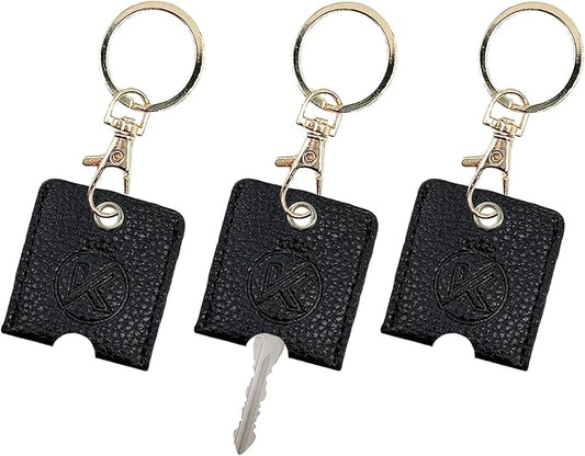 Soft Leather Key Sleeve, 3pcs Keychain Key Fod, Protector for Broken Car Keys