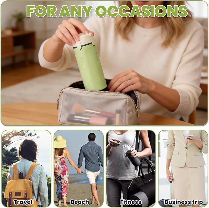 4 in 1 Travel Dispenser Bottles, 30ML Leakproof Travel Bottle Set | Travel Dispenser Bottles,Leakproof&Refillable,For Shampoo,Lotion,Conditioner,Travel Essentials for Unisex With Brush&Funnels