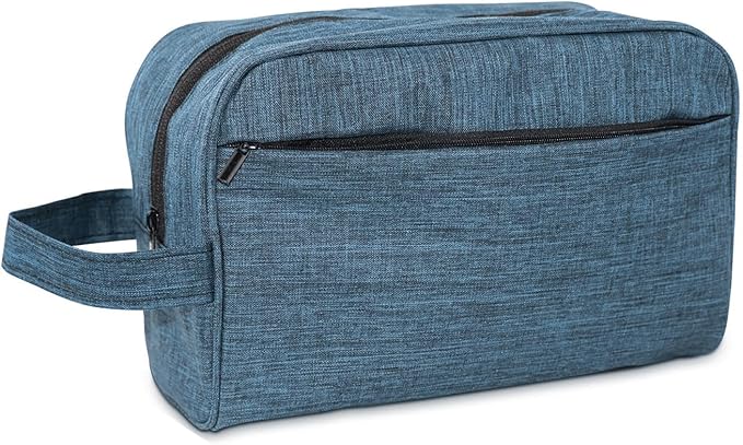 Travel Toiletry Bag - Durable Waterproof Material with Multi-Compartment Organization, Compact Size, Lightweight Portable Hanging Dopp Kit for Toiletries & Travel Accessories (blue)