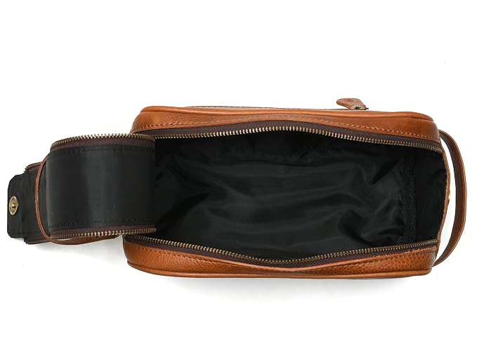 Leather Toiletry Bag for Men | Grooming Travel Kit | With Waterproof Lining | By Aaron Leather Goods