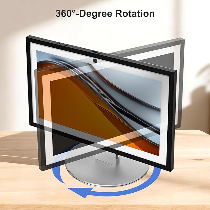 UPERGO Stand for Echo Show 21 and 15, 180° Tiltable Heavy Duty All Aluminum Base, Compatible with Smart Displays & VESA Mount Speakers, Easy Assembly
