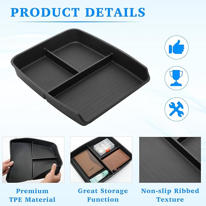 Lower Center Console Organizer for 2026 Hyundai Palisade (Fits 7-Seater ONLY) Accessories, Floor Console Storage Tray Insert Interior Accessories