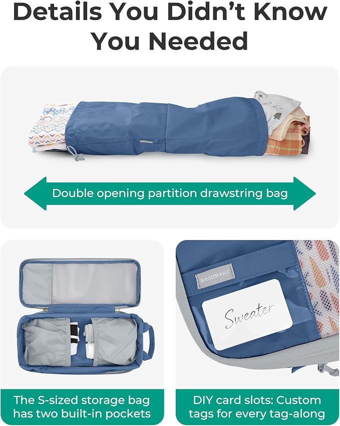 BAGSMART 6 Set /4 Set/2 Set Compression Packing Cubes for Travel, Lightweight Luggage Organizer Bags, Durable Space Saver Bags Travel Essentials