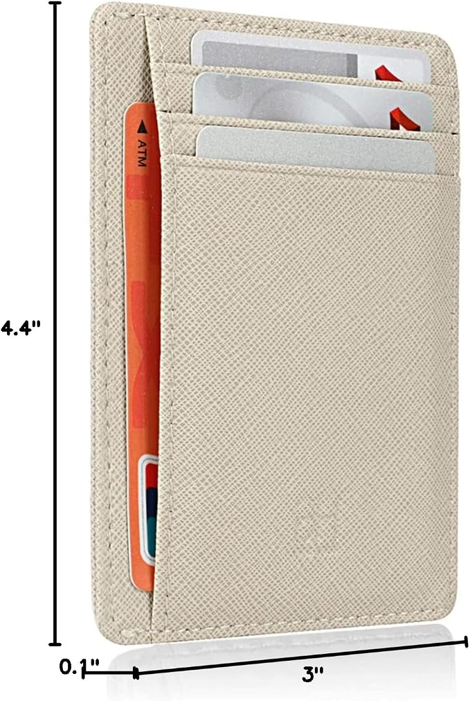 GH GOLD HORSE Slim RFID Blocking Card Holder Minimalist Leather Front Pocket Wallet for Women | Slim