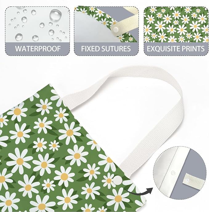 Daisy Decor Car Trash Bag Car Garbage Bag Hanging Cars Trash Can Spring Decor Waterproof Cars Back Seat Organizer for Vehicle Travelling Camping Swimming