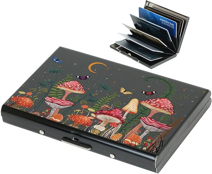 BONSYL® Credit Card Holder, RFID Blocking Slim Metal Credit Card Wallet, with Card Slots, for Women and Men. | RFID Blocking, Slim, 6 Card Slots